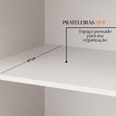 Ver imagem 4 de Guarda Roupa Modulado Versa 2 Portas de Bater 3 Gavetas MDF Branco Moderna