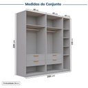 Ver imagem 4 de Guarda-roupa Modulado 3 Peças sem Portas Jade CabeCasa MadeiraOriginals