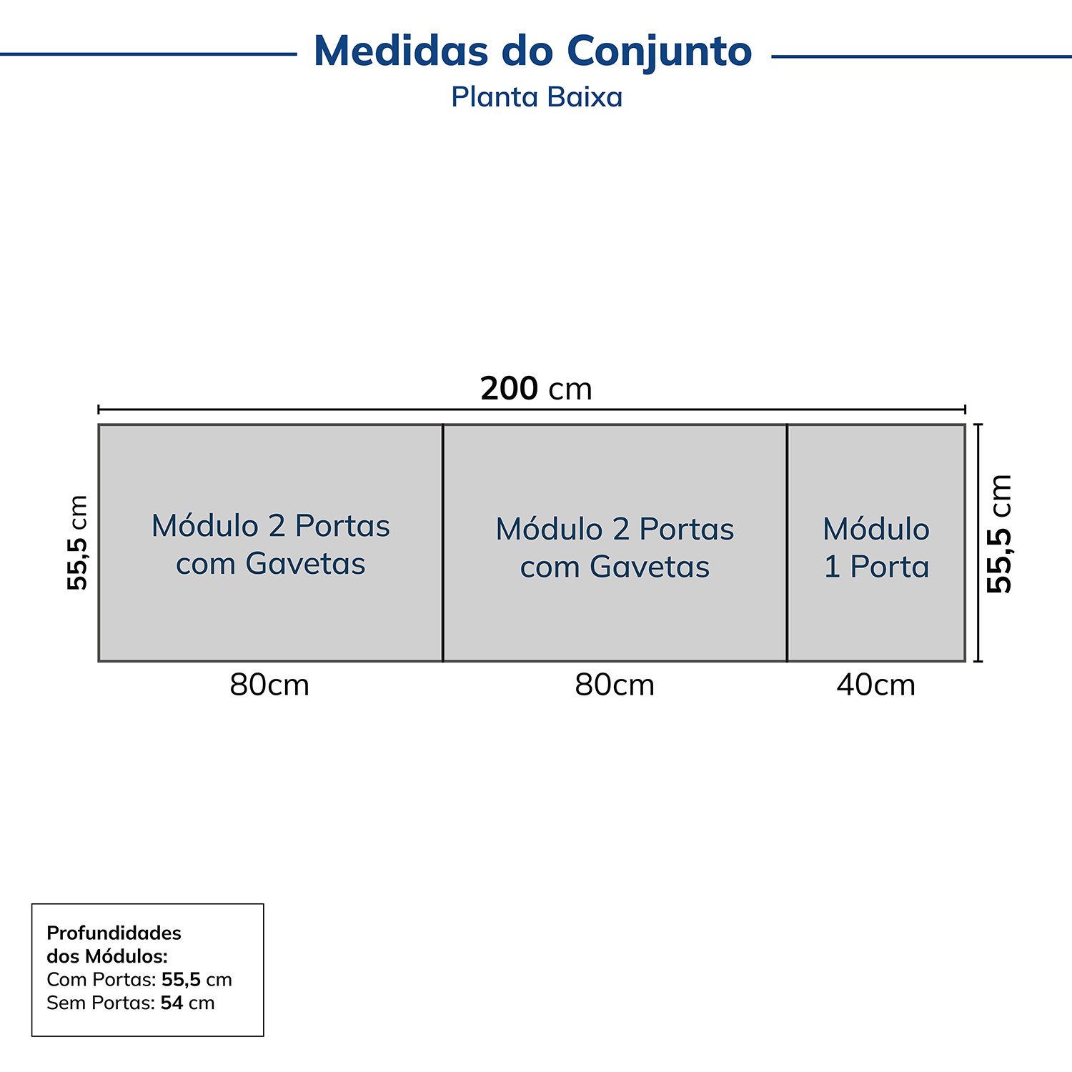 Guarda-roupa Modulado 3 Peças 5 Portas Jade Cabecasa Madeiramadeira - 3