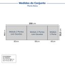 Ver imagem 3 de Guarda-roupa Modulado 3 Peças 5 Portas Jade CabeCasa MadeiraOriginals