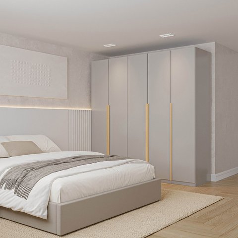 Guarda-Roupa Modulado 3 Peças 5 Portas Jade CabeCasa MadeiraOriginals Cinza/Urbano