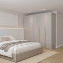 Ver imagem 1 de Guarda-Roupa Planejado 3 Peças 5 Portas Jade CabeCasa MadeiraOriginals Cinza/Urbano