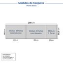 Ver imagem 3 de Guarda-Roupa Planejado 3 Peças 5 Portas Jade CabeCasa MadeiraOriginals Cinza/Urbano