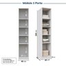 Guarda-roupa Modulado 6 Peças 9 Portas Jade CabeCasa MadeiraOriginals - 10