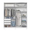 Ver imagem 7 de Guarda-roupa Verg 02 Pts. Deslizantes C/ Espelho Branco - Henn