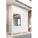 Ver imagem 3 de Guarda-roupa Verg 02 Pts. Deslizantes C/ Espelho Branco - Henn