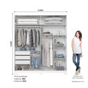 Ver mais imagens de Guarda-roupa Verg 02 Pts. Deslizantes C/ Espelho Branco - Henn