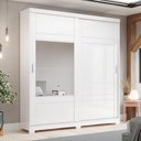Ver imagem 1 de Guarda-roupa Verg 02 Pts. Deslizantes C/ Espelho Branco - Henn