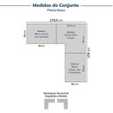 Ver imagem 2 de Guarda-Roupa Planejado de Canto 3 Peças sem Portas Jade CabeCasa MadeiraOriginals Cinza/Urbano