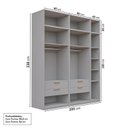 Ver imagem 4 de Guarda-Roupa Planejado 6 Peças 10 Portas Jade CabeCasa MadeiraOriginals Cinza/Urbano