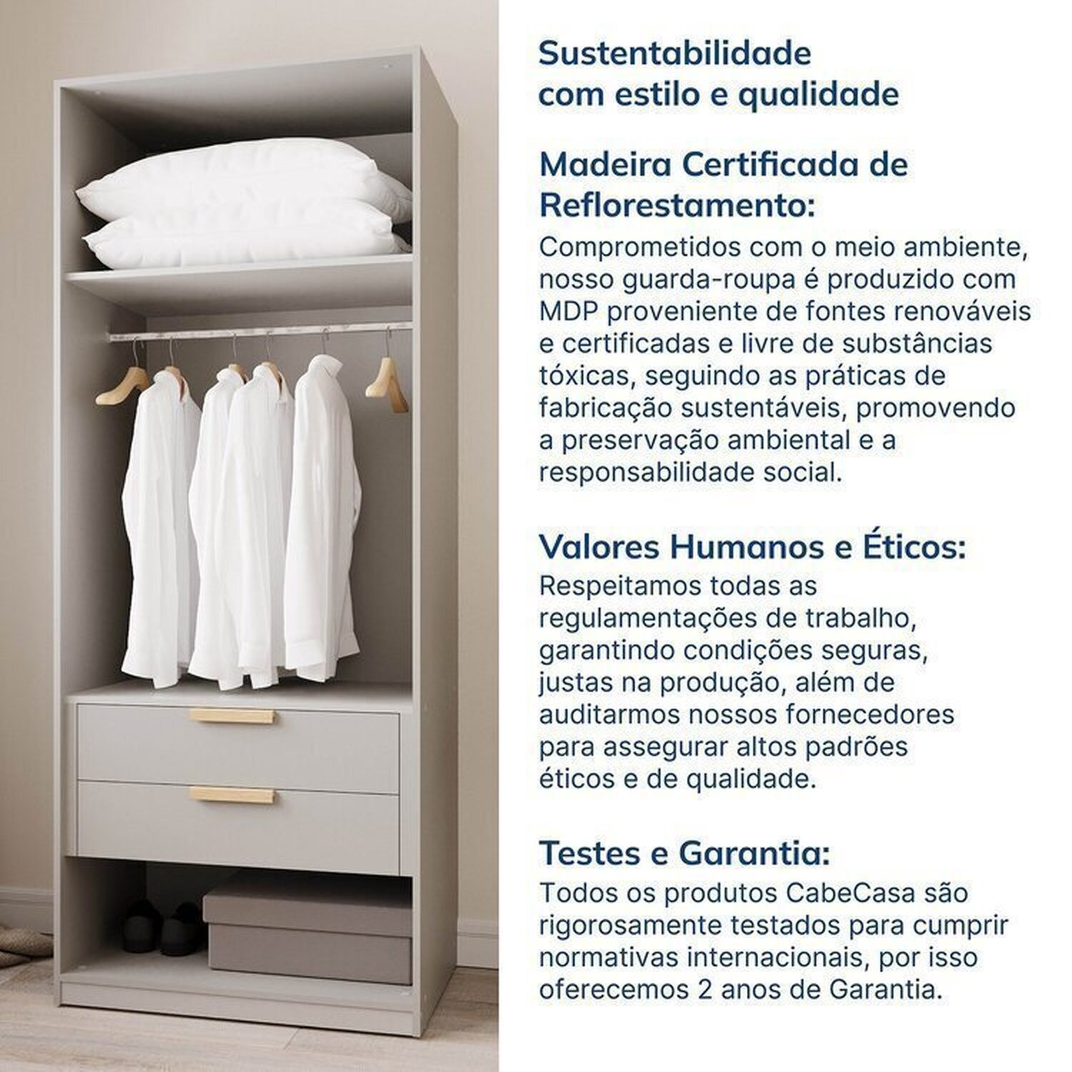 Guarda-roupa Modulado 6 Peças 10 Portas Jade Cabecasa Madeiramadeira - 12