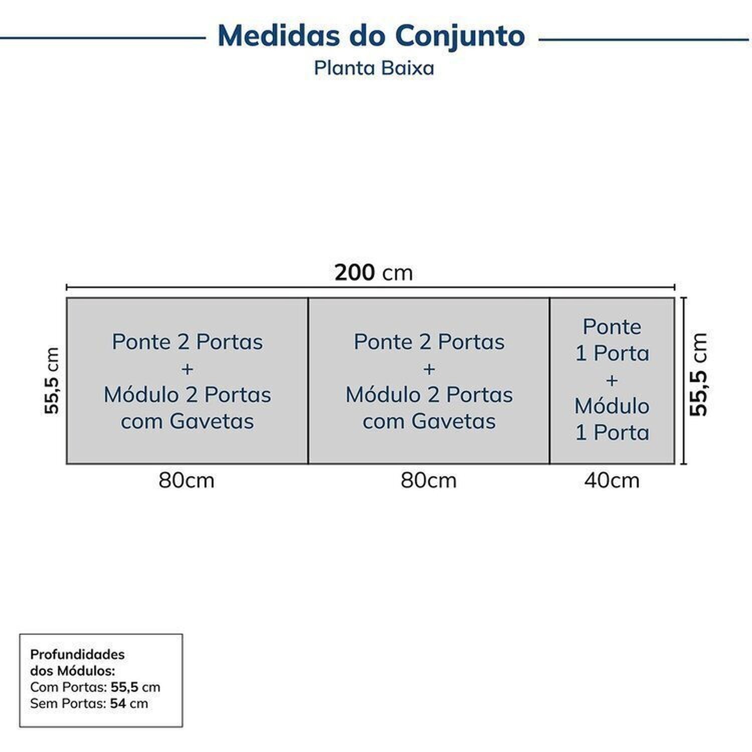 Guarda-roupa Modulado 6 Peças 10 Portas Jade Cabecasa Madeiramadeira - 3