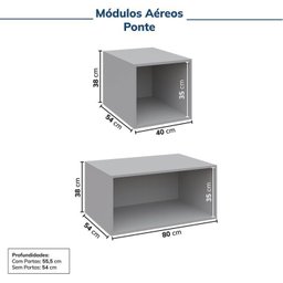 Guarda-roupa Modulado 6 Peças 10 Portas Jade CabeCasa MadeiraMadeira - 11