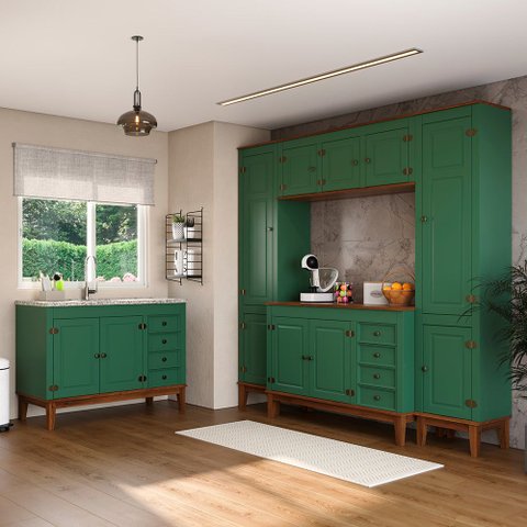 Cozinha Modulada 5 peças - Verde