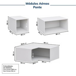Guarda-roupa Modulado 9 Peças 13 Portas Jade Cabecasa Madeiramadeira - 12