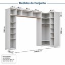 Ver imagem 4 de Guarda-roupa Modulado 9 Peças 13 Portas Jade CabeCasa MadeiraOriginals