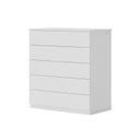 Ver imagem 2 de Cômoda para Quarto com 5 Gavetas Compacta 86,8CMX45CMX91,5cm Branco