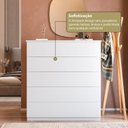 Ver mais imagens de Cômoda para Quarto com 5 Gavetas Compacta 86,8cmx45cmx91,5cm 