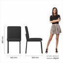 Ver imagem 5 de Mesa com 4 Cadeiras Industrial 1,36 Denver Pt/cn/gr - Móveis Arapongas Preto Fosco/cin/linho