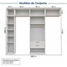 Guarda-roupa Modulado 6 Peças 10 Portas Jade CabeCasa MadeiraOriginals - 4