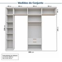 Ver imagem 4 de Guarda-Roupa Planejado 6 Peças 10 Portas Jade CabeCasa MadeiraOriginals Branco/Fosco