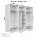 Ver imagem 4 de Guarda-roupa Modulado 3 Peças 6 Portas Jade CabeCasa MadeiraOriginals