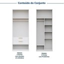 Ver imagem 5 de Guarda-roupa Modulado 3 Peças 6 Portas Jade CabeCasa MadeiraOriginals