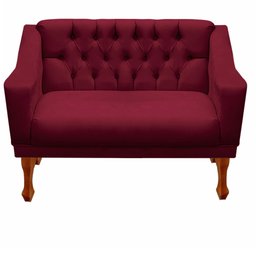 Jogo de Sofá Namoradeira + 02 Poltronas para Escritorio Recepção Grecia - Suede Marsala - 2