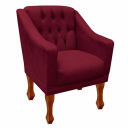 Jogo de Sofá Namoradeira + 02 Poltronas para Escritorio Recepção Grecia - Suede Marsala - 6