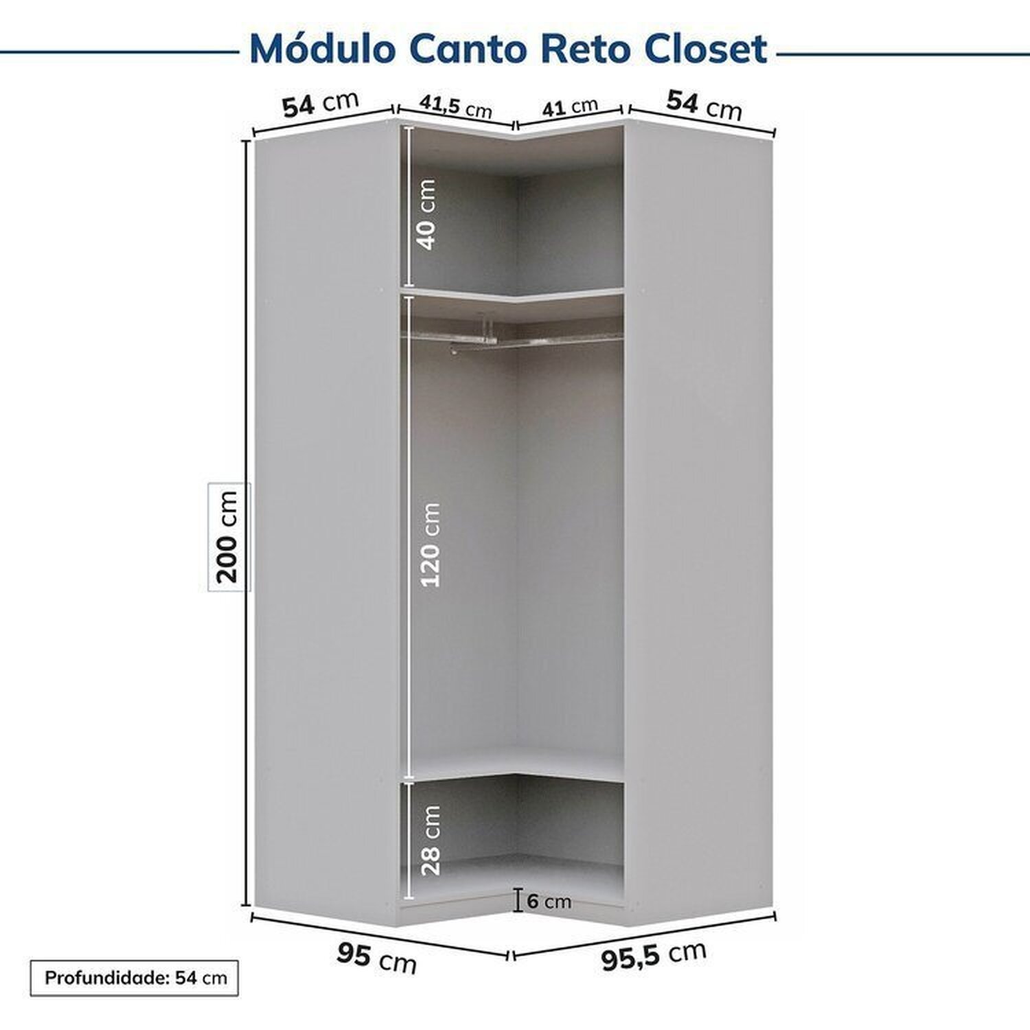 Guarda-roupa Modulado 6 Peças 6 Portas Jade Cabecasa Madeiramadeira - 13