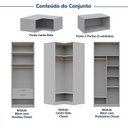 Ver imagem 5 de Guarda-Roupa Planejado 6 Peças 6 Portas Jade CabeCasa MadeiraOriginals Cinza/Urbano