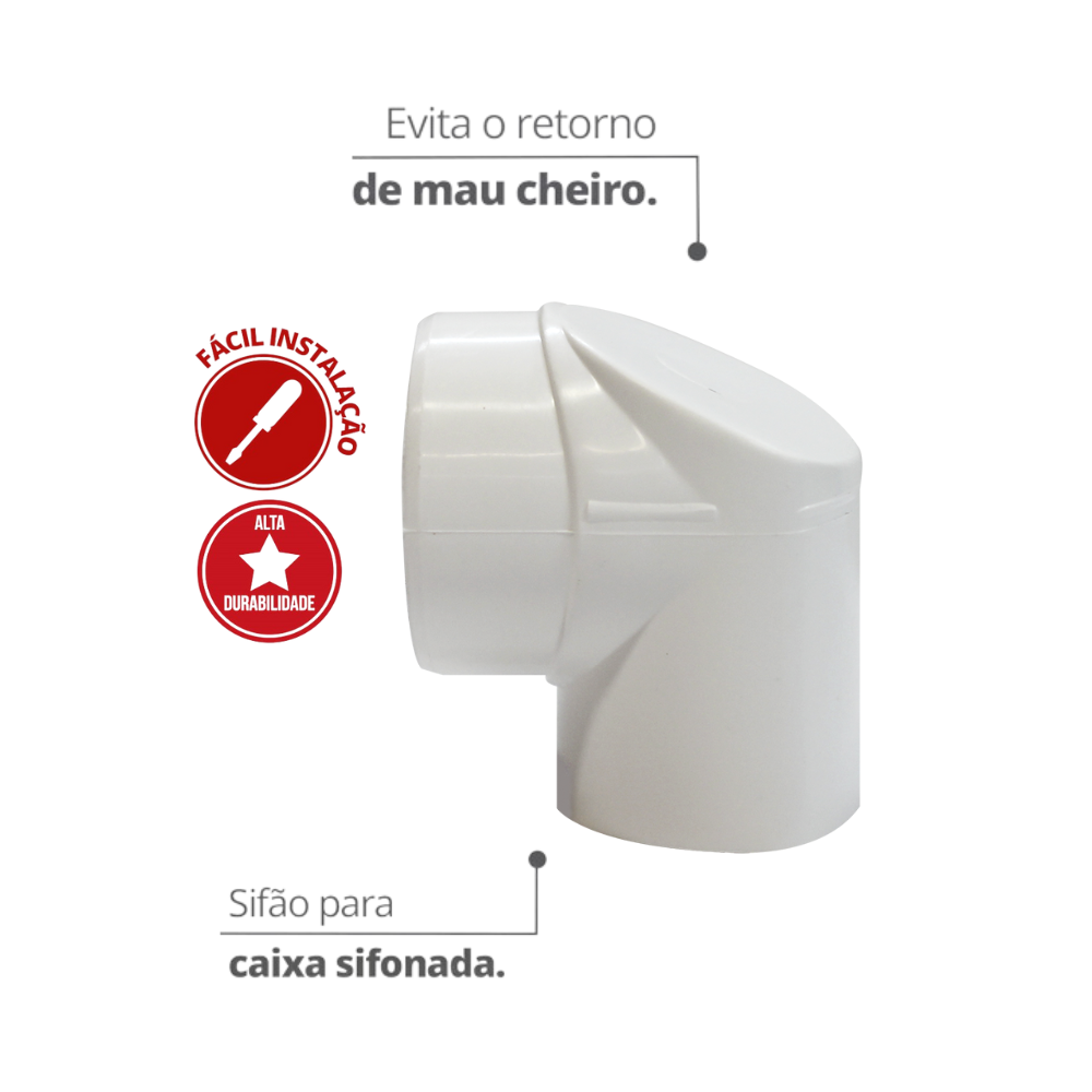 6 Unidades Sifão para Caixa Sifonada Durín - 2