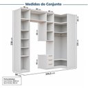 Ver imagem 4 de Guarda-Roupa Planejado de Canto 8 Peças 10 Portas Jade CabeCasa MadeiraOriginals Branco/Fosco