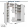 Guarda-roupa Modulado de Canto 8 Peças 10 Portas Jade CabeCasa MadeiraOriginals - 4