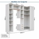 Ver imagem 4 de Guarda-roupa Modulado de Canto 8 Peças 10 Portas Jade CabeCasa MadeiraOriginals