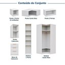 Ver imagem 5 de Guarda-roupa Modulado de Canto 8 Peças 10 Portas Jade CabeCasa MadeiraOriginals