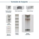 Ver imagem 5 de Guarda-Roupa Planejado de Canto 8 Peças 10 Portas Jade CabeCasa MadeiraOriginals Branco/Fosco