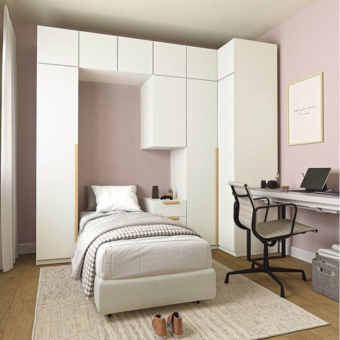 Guarda-roupa Modulado de Canto 8 Peças 10 Portas Jade CabeCasa MadeiraOriginals