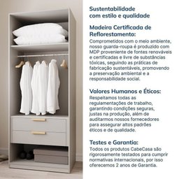 Guarda-roupa Modulado de Canto 8 Peças 10 Portas Jade CabeCasa MadeiraMadeira - 14