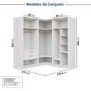 Ver imagem 4 de Guarda-Roupa Planejado 3 Peças 6 Portas Jade CabeCasa MadeiraOriginals Branco/Fosco