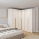 Ver imagem 1 de Guarda-Roupa Planejado 3 Peças 6 Portas Jade CabeCasa MadeiraOriginals Branco/Fosco
