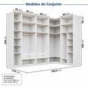 Ver imagem 4 de Guarda-Roupa Planejado 10 Peças 14 Portas Jade CabeCasa MadeiraOriginals Branco/Fosco