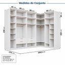 Ver imagem 4 de Guarda-roupa Modulado 10 Peças 14 Portas Jade CabeCasa MadeiraOriginals