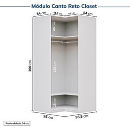 Guarda-roupa Modulado 3 Peças sem Portas Jade Cabecasa Madeiramadeira - 13