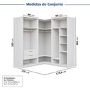 Ver imagem 4 de Guarda-roupa Modulado 3 Peças sem Portas Jade CabeCasa MadeiraOriginals