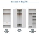 Ver imagem 5 de Guarda-Roupa Planejado 3 Peças sem Portas Jade CabeCasa MadeiraOriginals Branco/Fosco