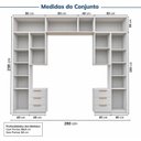 Ver imagem 4 de Guarda-Roupa Planejado 10 Peças 11 Portas 2 Mesas de Cabeceira Jade CabeCasa MadeiraOriginals Branco/Fosco