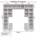 Ver imagem 4 de Guarda-roupa Modulado 10 Peças 11 Portas 2 Mesas de Cabeceira Jade CabeCasa MadeiraOriginals