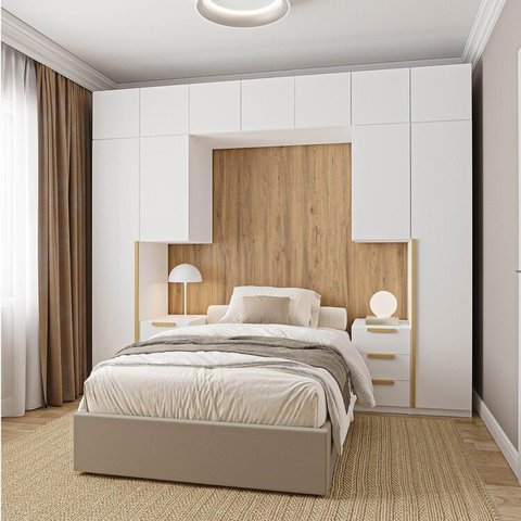 Guarda-roupa Modulado 10 Peças 11 Portas 2 Mesas de Cabeceira Jade CabeCasa MadeiraOriginals