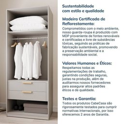 Guarda-roupa Modulado 7 Peças 7 Portas 2 Mesa Cabeceira Jade Cabecasa Madeiramadeira - 14